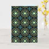 naadloos symmetrisch bloemmotief kaart (Gele Bloem)