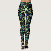 naadloos symmetrisch bloemmotief leggings (Achterkant)