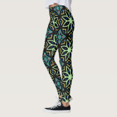 naadloos symmetrisch bloemmotief leggings (Links)
