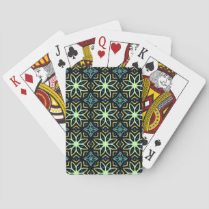 naadloos symmetrisch bloemmotief pokerkaarten