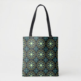 naadloos symmetrisch bloemmotief tote bag