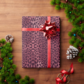 Naadloos Symmetrisch Luipaard Dierenpatroon Cadeaupapier