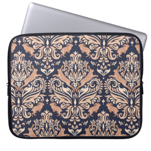 Naadloos symmetrisch patroon in de stijl Damask. Laptop Sleeve