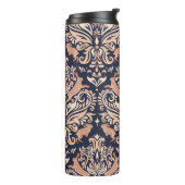 Naadloos symmetrisch patroon in de stijl Damask. Thermosbeker (Gedraaid links)