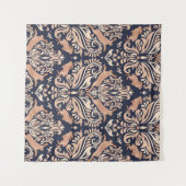 Naadloos symmetrisch patroon in de stijl Damask. Wandkleed (Voorkant (horizontaal))