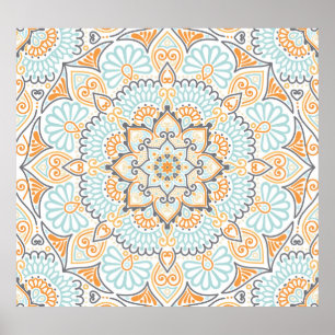 Naadloos tegel patroon: decoratief, veelzijdig ont poster