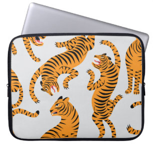 Naadloos tijgerpatroon, wildlife thema. laptop sleeve