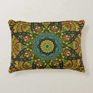 Naadloos tracery tegel-ontwerp. Etnische benaming Accent Kussen