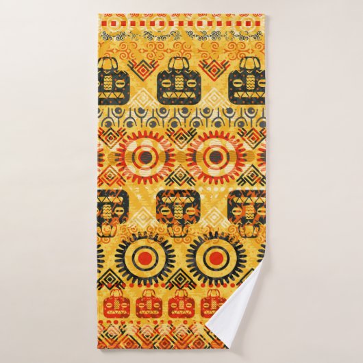 Naadloos tribaal patroon badhanddoek (Badhanddoek)