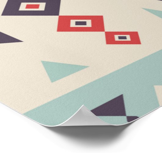  naadloos tribaal patroon. Geometrische ethni Poster (Hoek)