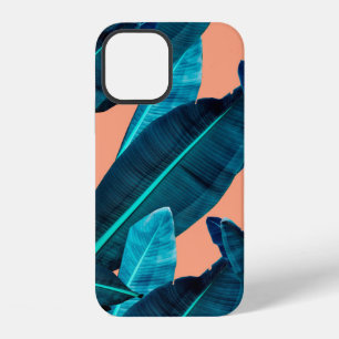 Naadloos tropisch bloem-, plant- en bladpatroon b iPhone 12 hoesje