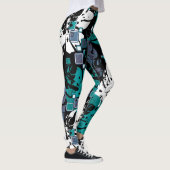 Naadloos tropisch oerwoud laat monstera palm-monst leggings (Rechts)