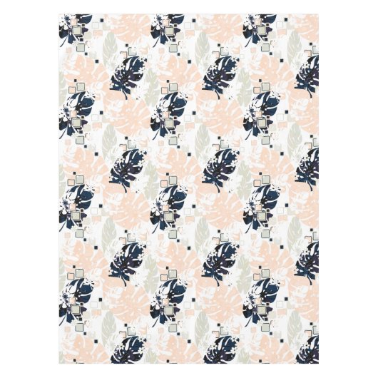 Naadloos tropisch oerwoud laat monstera palm-monst tafelkleed (Voorkant)