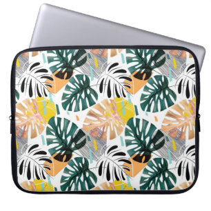 Naadloos tropisch patroon. Groene bladeren van een Laptop Sleeve