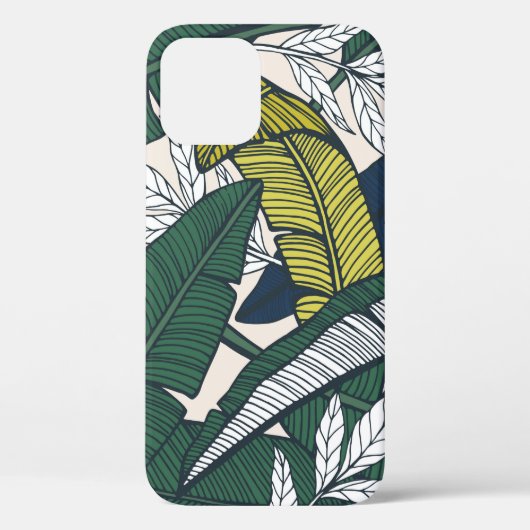 Naadloos tropisch patroon met bananenbladeren. han Case-Mate iPhone case (Achterkant)