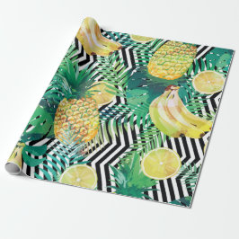 Naadloos tropisch patroon met bananenpalm cadeaupapier
