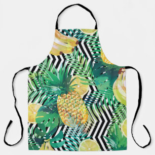 Naadloos tropisch patroon met bananenpalm schort