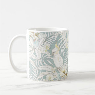 Naadloos tropisch patroon met bloemen Orchid, Fl Koffiemok