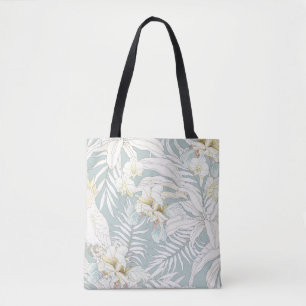 Naadloos tropisch patroon met bloemen Orchid, Fl Tote Bag