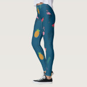 Naadloos tropisch patroon met Flamingo ananas Leggings (Links)