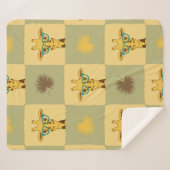 Naadloos tropisch patroon met giraffe en palm le sherpa deken (Voorkant (horizontaal))