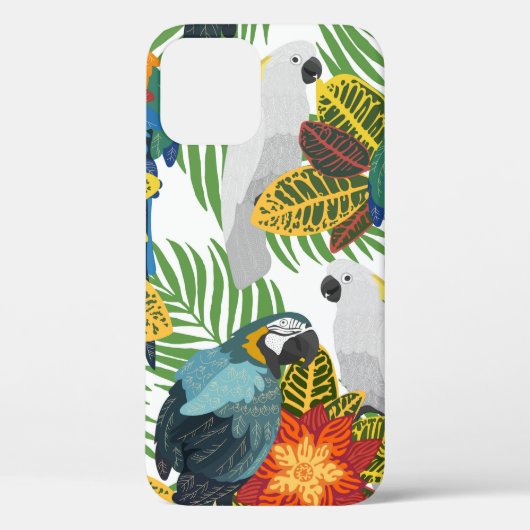 Naadloos tropisch patroon met papegaaien. Case-Mate iPhone case (Achterkant)