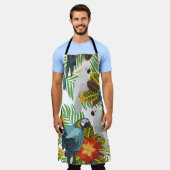 Naadloos tropisch patroon met papegaaien. schort (Gedragen)