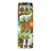 Naadloos tropisch patroon met papegaaien. thermosbeker (Achterkant)
