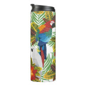 Naadloos tropisch patroon met papegaaien. thermosbeker (Geroteerd rechts)