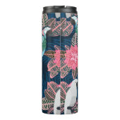 Naadloos tropisch patroon met papegaaien.  thermosbeker (Achterkant)
