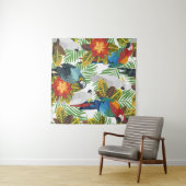 Naadloos tropisch patroon met papegaaien. wandkleed (In Situ (horizontaal))