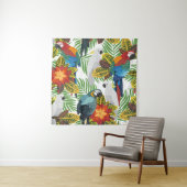 Naadloos tropisch patroon met papegaaien. wandkleed (In situ)