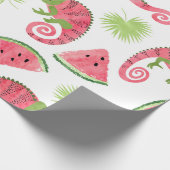 Naadloos tropisch patroon met schattige waterverf  cadeaupapier (Hoek)