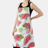 Naadloos tropisch patroon met schattige waterverf  schort (Insitu)