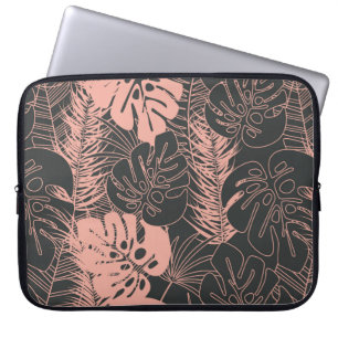 Naadloos tropisch zomerpatroon met monstera laptop sleeve