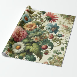 Naadloos tuinontwerp cadeaupapier