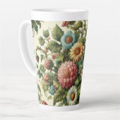 Naadloos tuinontwerp latte mok (Linkerhoek)