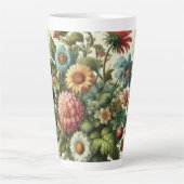 Naadloos tuinontwerp latte mok (Voorkant)