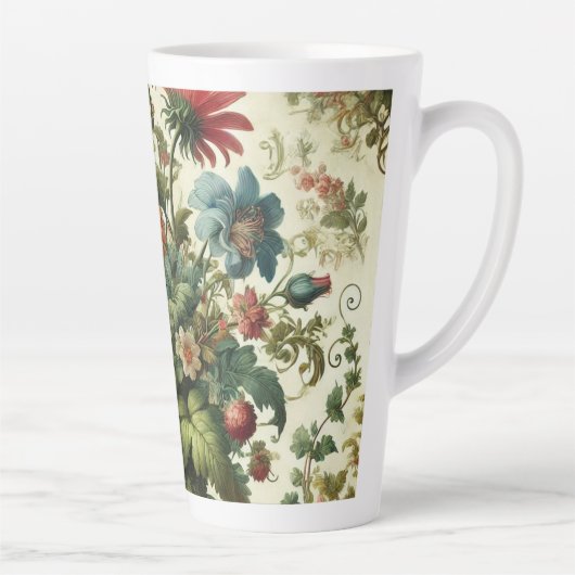 Naadloos tuinontwerp latte mok (Rechts)
