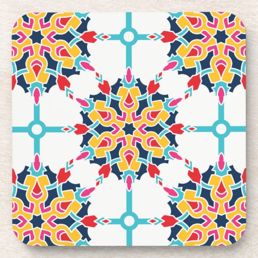 Naadloos Turks kleurig design Bier Onderzetter (Voorkant)