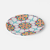 Naadloos Turks kleurig design Papieren Bordje (Gekanteld)