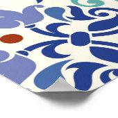 Naadloos turks kleurrijk patroon. Eindeloos patroo Poster (Hoek)