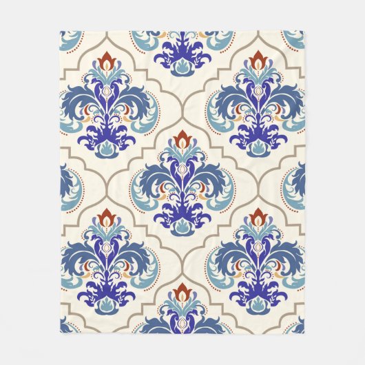 Naadloos turks kleurrijk patroon. fleece deken (Voorkant)