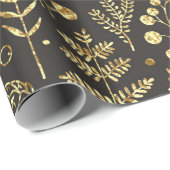 Naadloos vakantiepatroon met bladeren, takken, cadeaupapier (Rol Hoek)