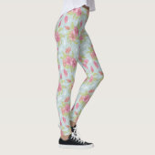 naadloos vectror Floral Hibiscus Pattern Leggings (Rechts)