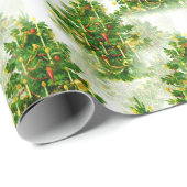  naadloos Victoriaans kerstboompatroon Cadeaupapier (Rol Hoek)