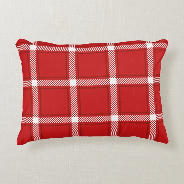 Naadloos vierkant, abstract patroonontwerp accent kussen (Voorkant)