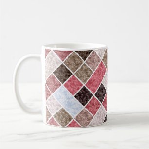Naadloos vierkant patchwork graniet marmer patroon koffiemok