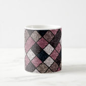 Naadloos vierkant patchwork graniet marmeren patro koffiemok (Center)