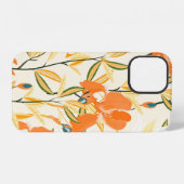 Naadloos vintage bloempatroon. Oranje rangschikkin iPhone Hoesje (Achterkant horizontaal)